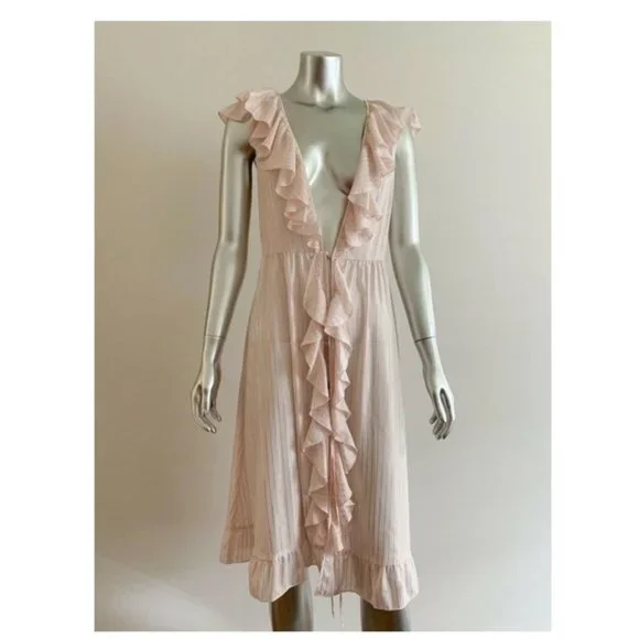 Dream Angels Sheer Satin Ruffle Kimono RosegoldSmall